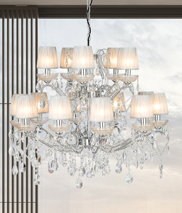 오베르 갓 15등(900파이 크롬/골드) 크리스탈샹들리에 대형샹들리에