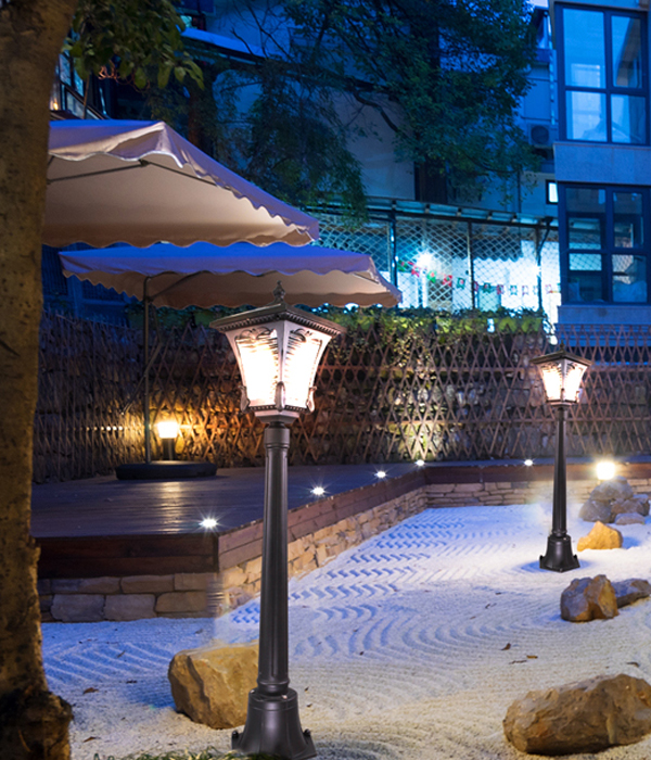 제나 태양광잔디등 외부조명 (1.2m 블랙)