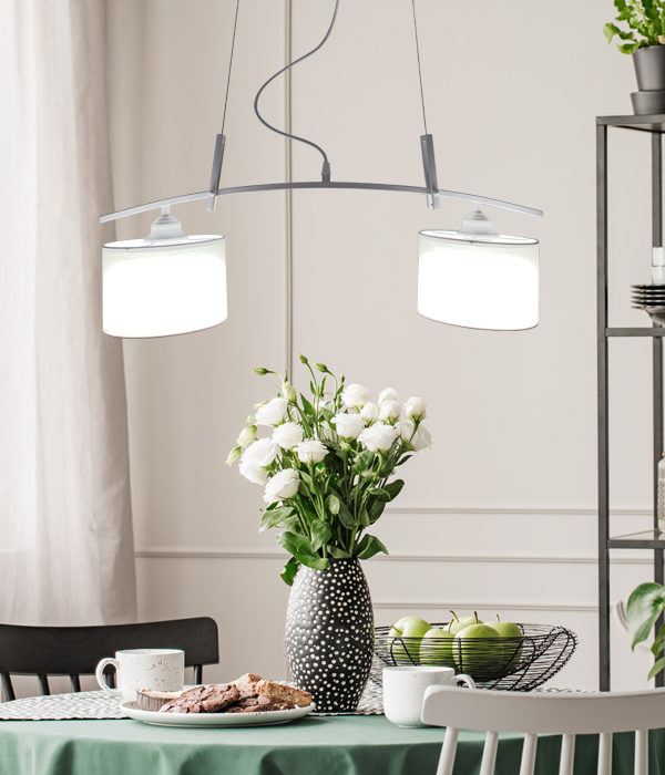 챔버 2등 펜던트 인테리어조명 식탁등[블랙/화이트]